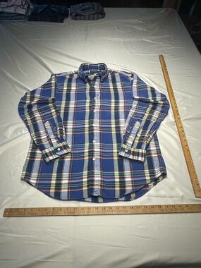 Polo by Ralph Lauren Blue Plaid brushed Flannel Button-Down Shirt